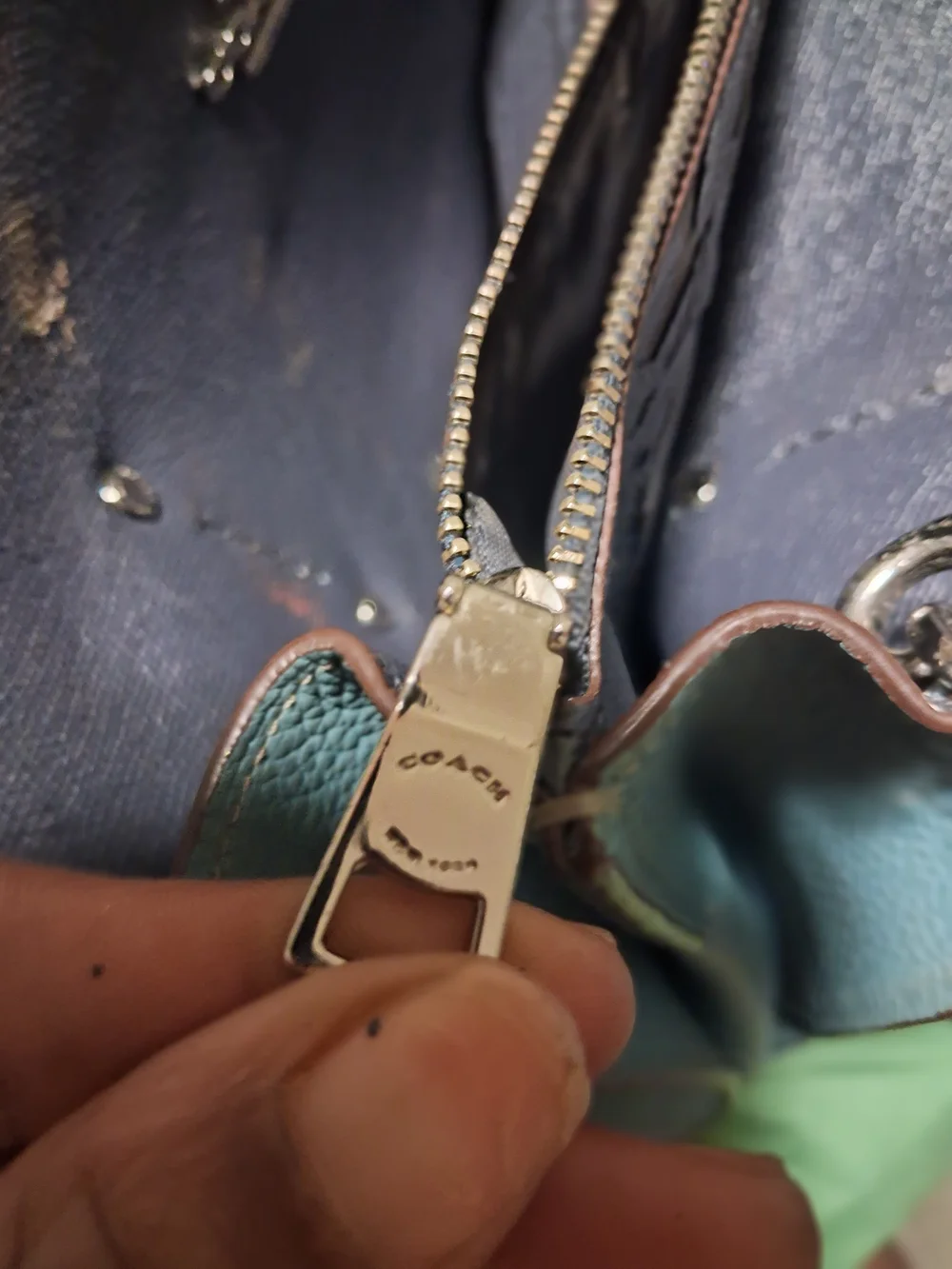 Coach pebble leather
